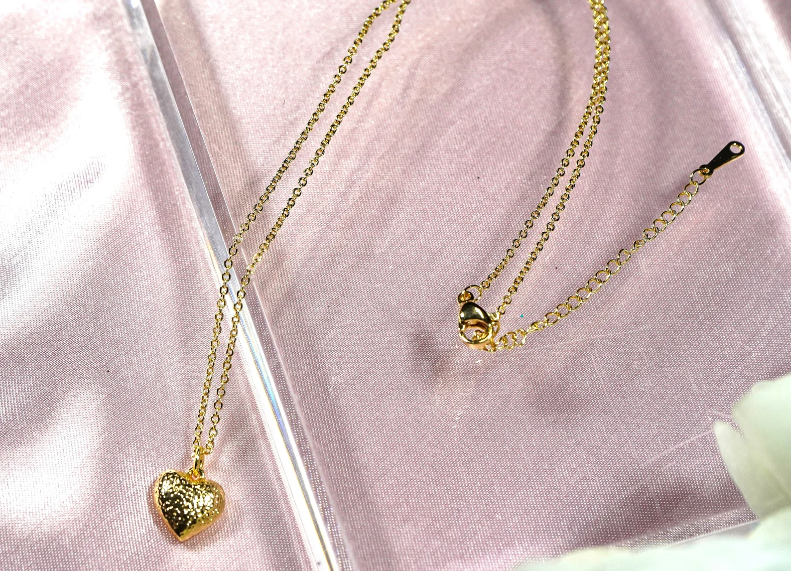 Heart Pendant Necklace – Dainty Handmade 18K Gold Plated Necklace, Minimalist Gift for Her - Image 3