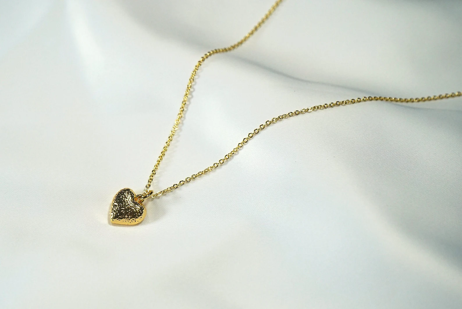 Heart Pendant Necklace – Dainty Handmade 18K Gold Plated Necklace, Minimalist Gift for Her - Image 4