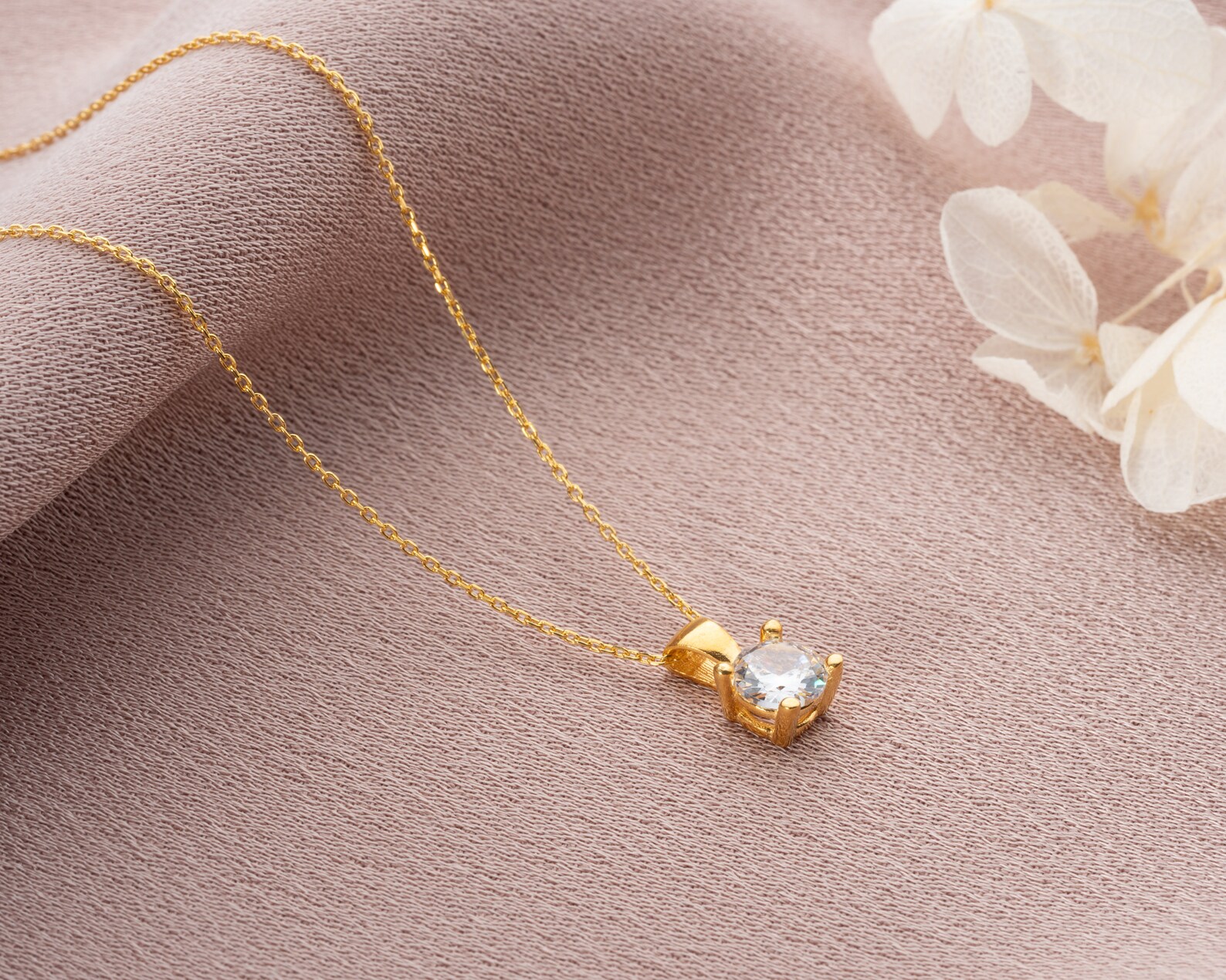 Birthstone Necklace – Dainty Handmade Gold Plated 925 Silver Necklace, Perfect Birthday Gift for Her - Image 3