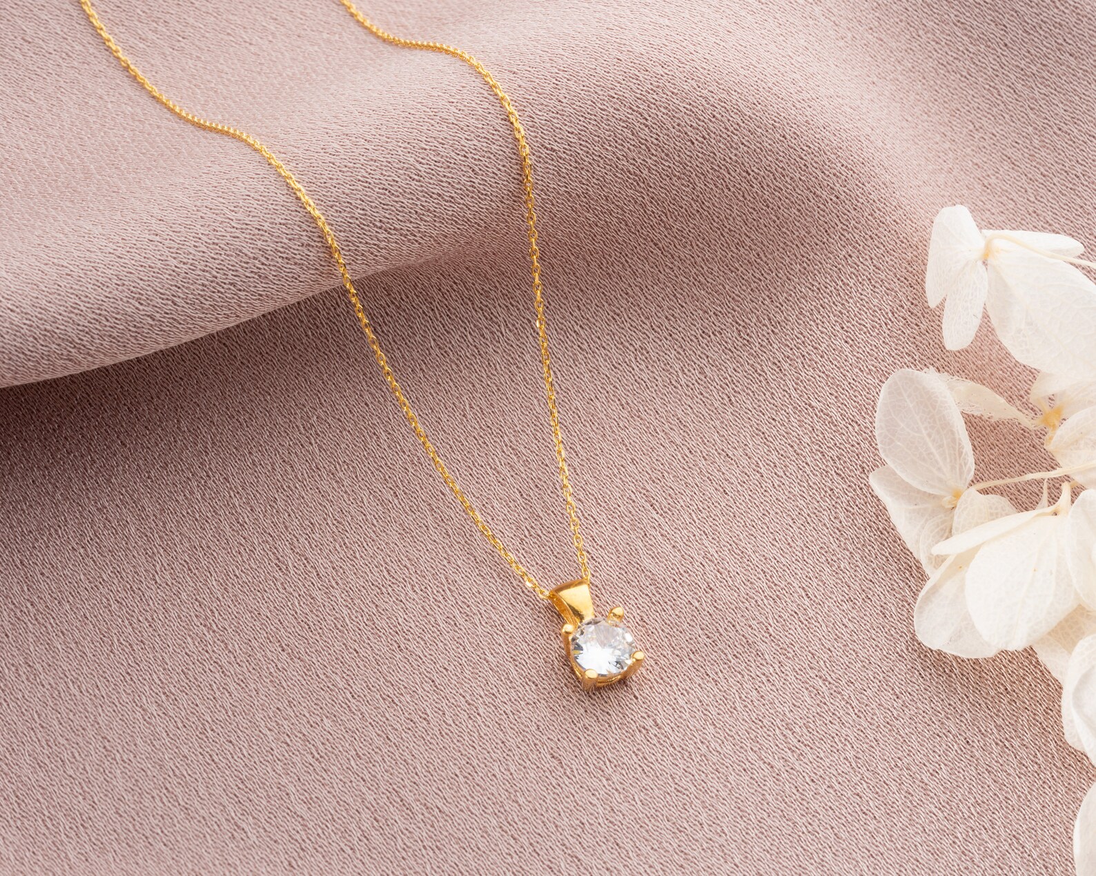 Birthstone Necklace – Dainty Handmade Gold Plated 925 Silver Necklace, Perfect Birthday Gift for Her - Image 4