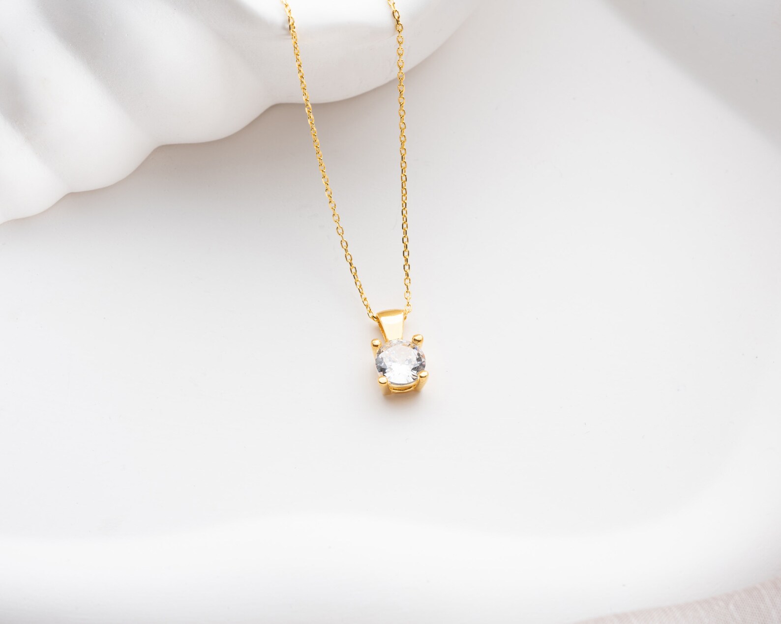 Birthstone Necklace – Dainty Handmade Gold Plated 925 Silver Necklace, Perfect Birthday Gift for Her - Image 5