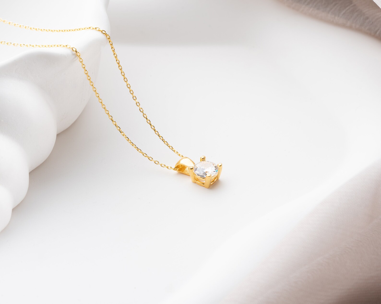 Birthstone Necklace – Dainty Handmade Gold Plated 925 Silver Necklace, Perfect Birthday Gift for Her - Image 6