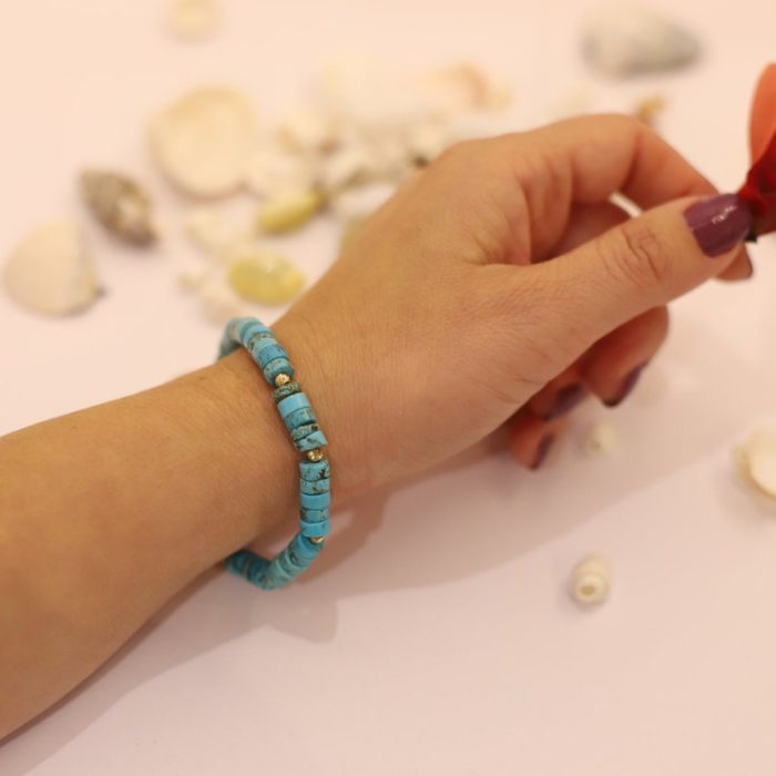 Turquoise Gemstone Bracelet – Handmade Healing Bracelet in Minimalist Style