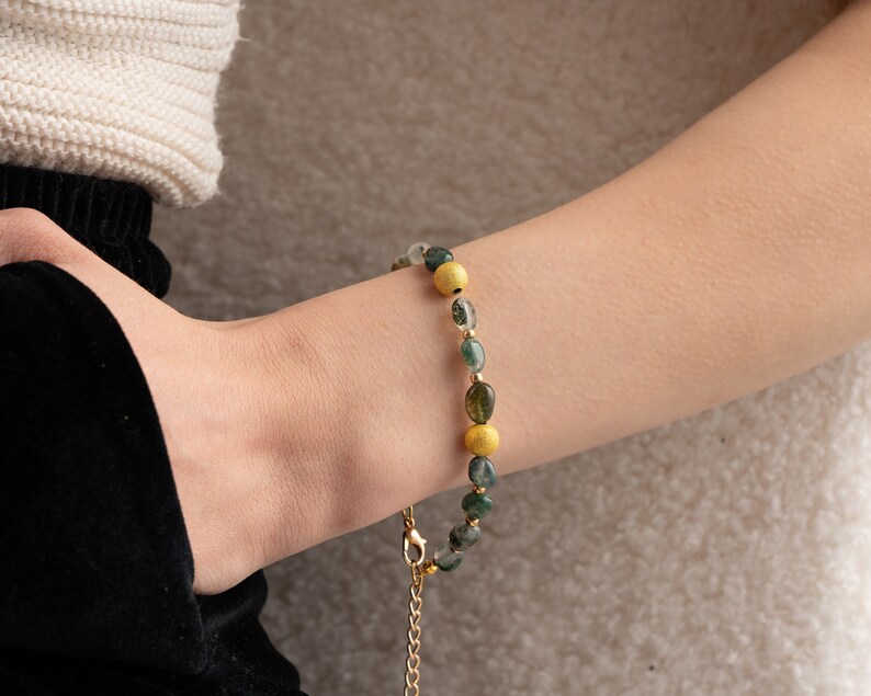 Agate Healing Stone Bracelet – Handmade Beaded Jewelry, Gift for You - Image 3